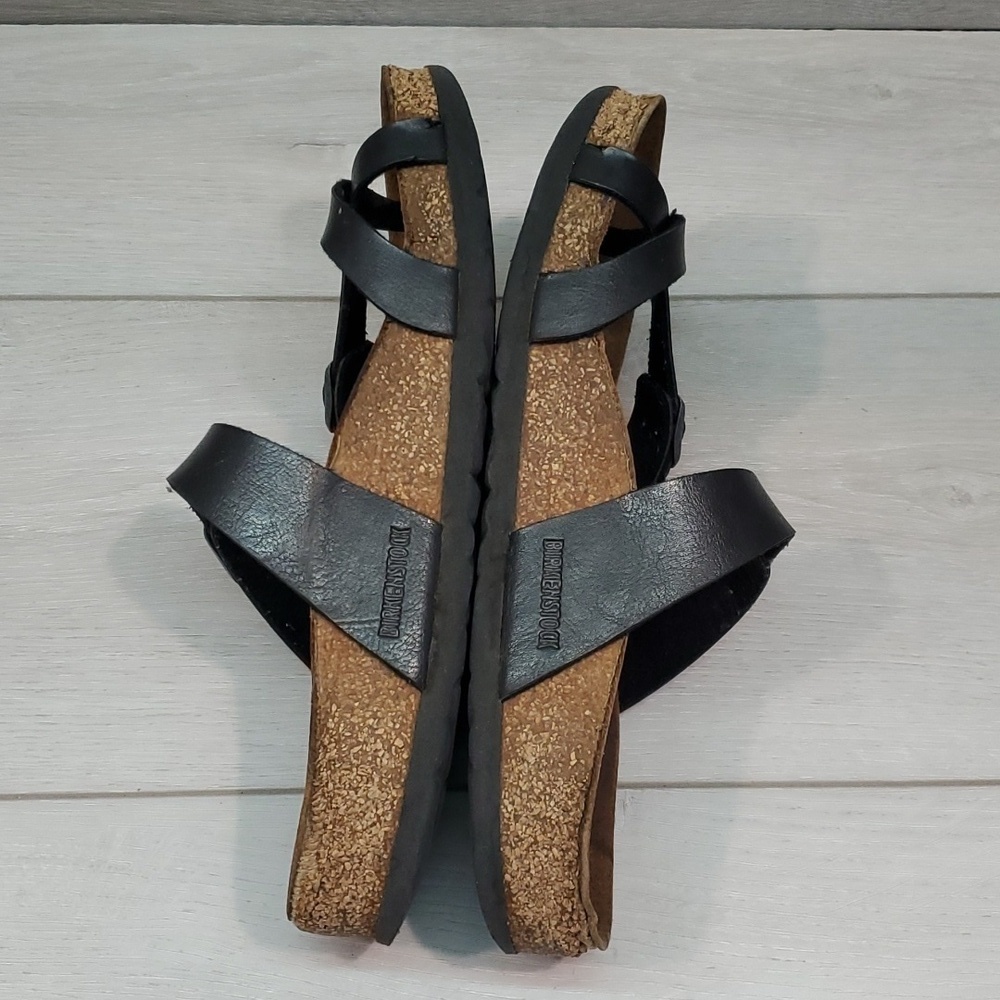 Birkenstock Women Loop Toe Leather Sandals Flats shoes sz 38/7 - Picture 8 of 11